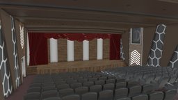 Theater Hall Concept 3D model cinema, object, modern, film, exterior, unreal, theater, stage, obj, ready, easy, hall, auditorium, movies, fbx, realistic, arena, old, movie, real, conference, cine, lecture, imax, blockbuster, maya, modeling, unity, unity3d, architecture, asset, game, 3d, low, poly, model, design, interior, environment, "enine"