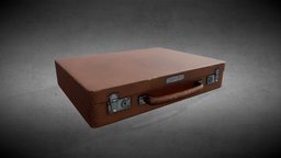 Old Suitcase // Game Ready antique, travel, suitcase, old, briefcase, substance, painter, game, blender, lowpoly, model, free, textured, gameready