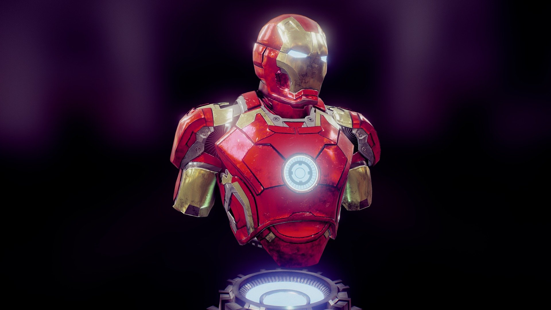 Team Iron man! - IRON MAN MARK XLIII_Battle damaged bust - 3D model by el_robotto 3d model
