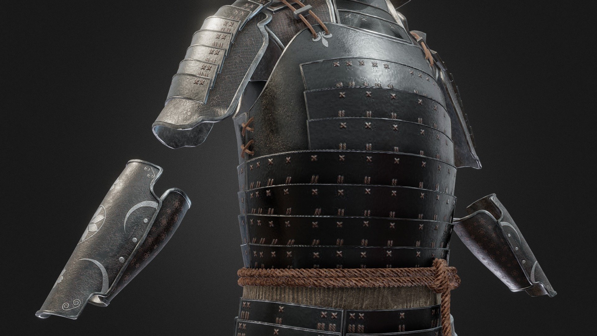 Samurai Armor - part of cgboost challenge - modelcreated in Blender 3D, painted in Substance Painter

Renders -&gt; https://www.behance.net/gallery/100868899/Samurai-armor - Samurai Armor - 3D model by skibigfx 3d model