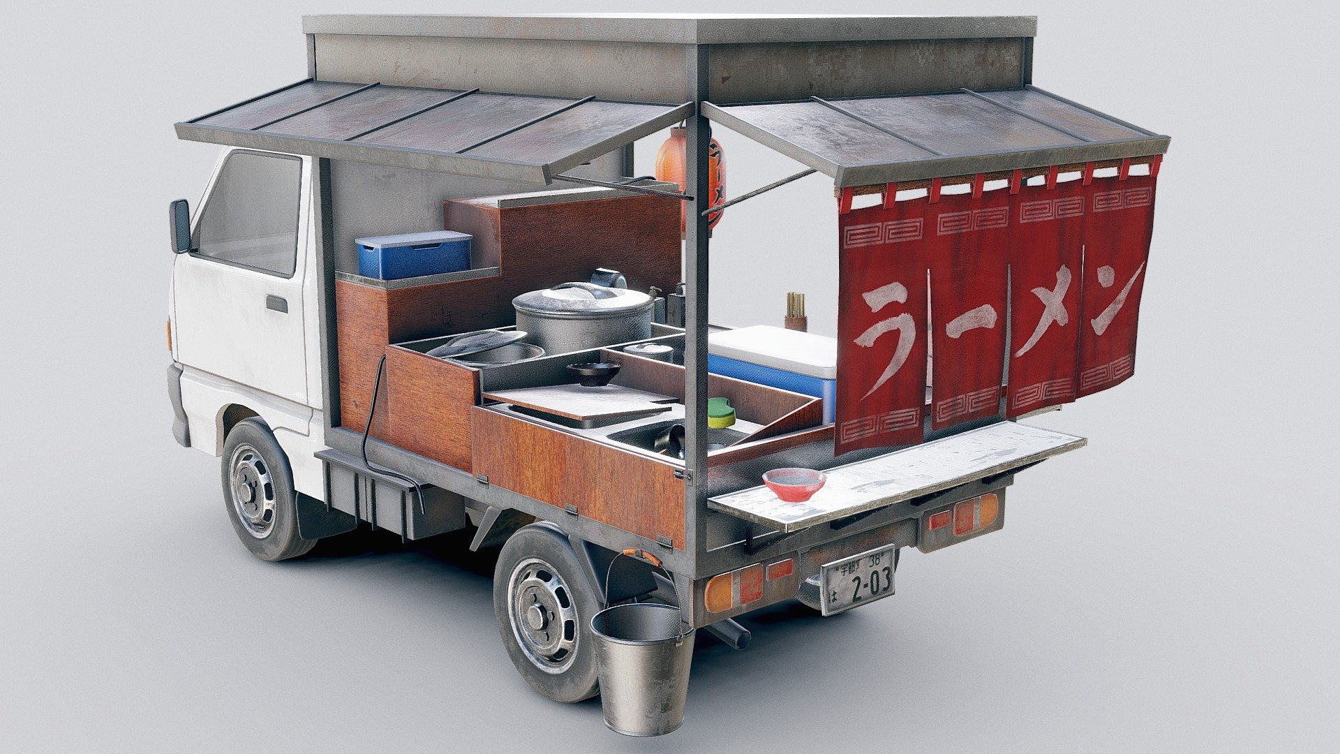 Japanese Ramen Van - 3D model by Reberu Games (@ReberuGames) 3d model
