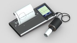 Medical Spirometer PBR Realistic