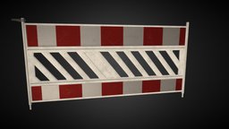 Roadwork Barrier Fence fence, traffic, barrier, germany, game-ready, traffic-signs, deutschland, construction-site, roadworks, traffic-sign, roadwork, deutsche-verkehrszeichen, german-traffic-sign, substancepainter, low-poly, blender, lowpoly, gameasset, plastic, construction, gameready