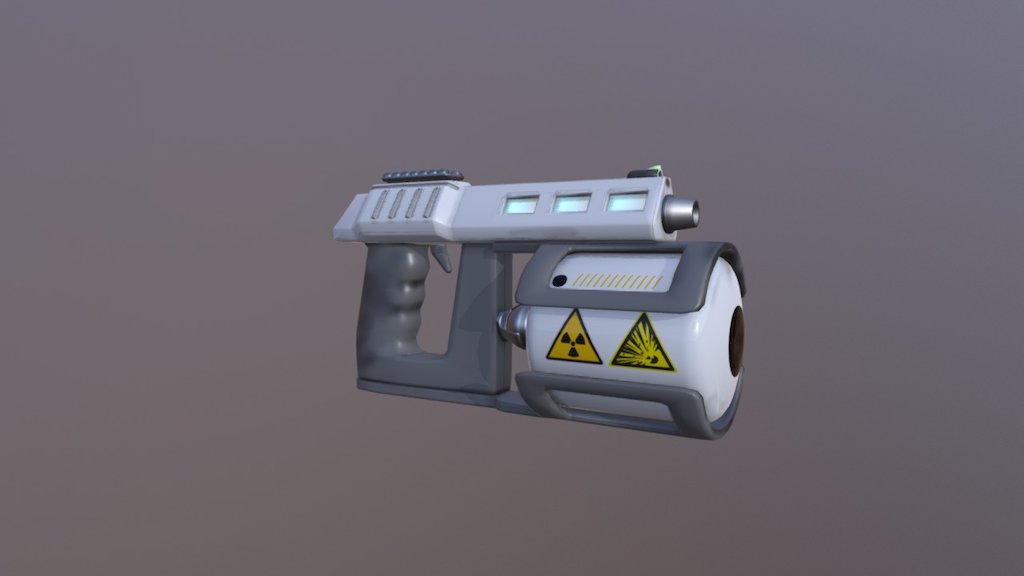 Personal project of sci-fi blaster 3d model