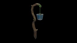 Lantern Staff tree, lantern, staff, branch, substancepainter, substance, wood, light