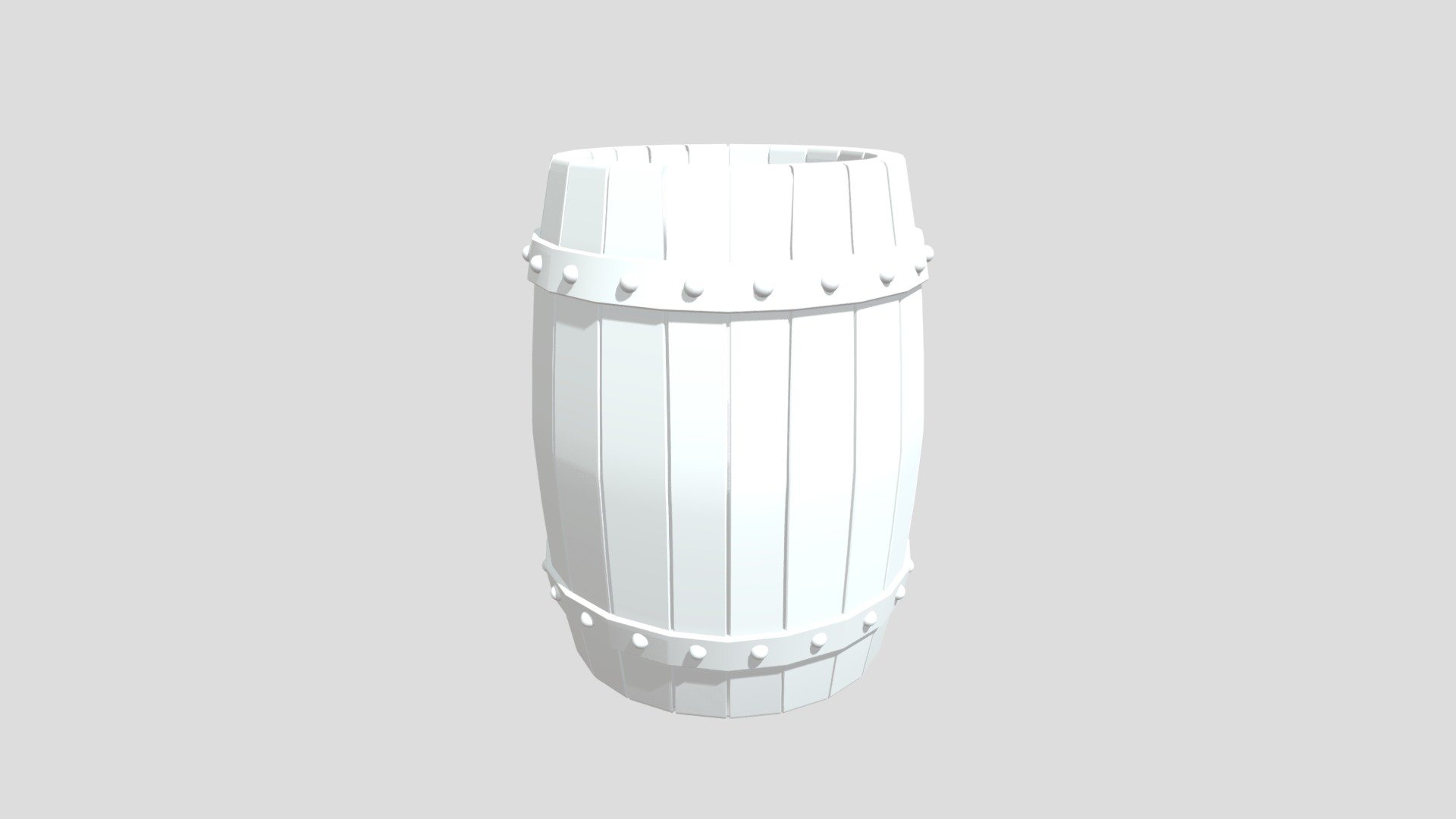 A barrel. Store booze in it, roll it down the hill, do a barrel role, go over a waterfall inside it 3d model