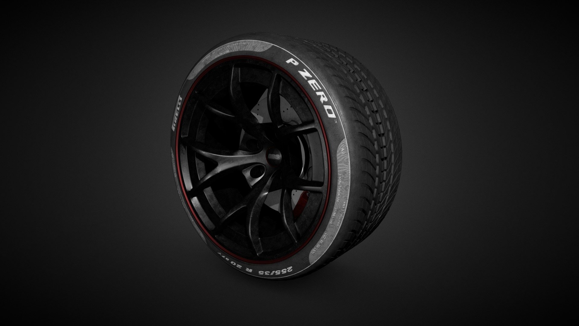 Arstation: https://www.artstation.com/adedesign - Pirelli P Zero Tyre - 3D model by Adrián García (@adrigx2) 3d model