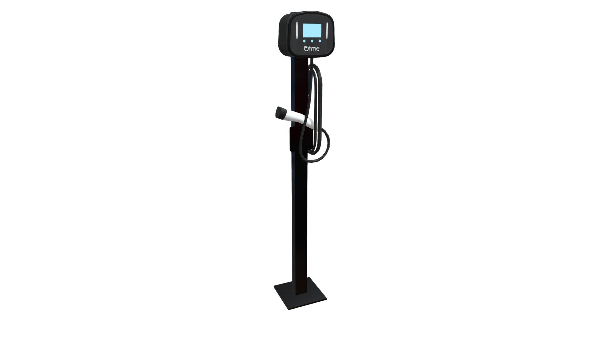 Ohme EV Charger Home Pro Pole Mounted - Ohme EV Charger Home Pro Pole Mounted - 3D model by bimstore (@Revitspace) 3d model