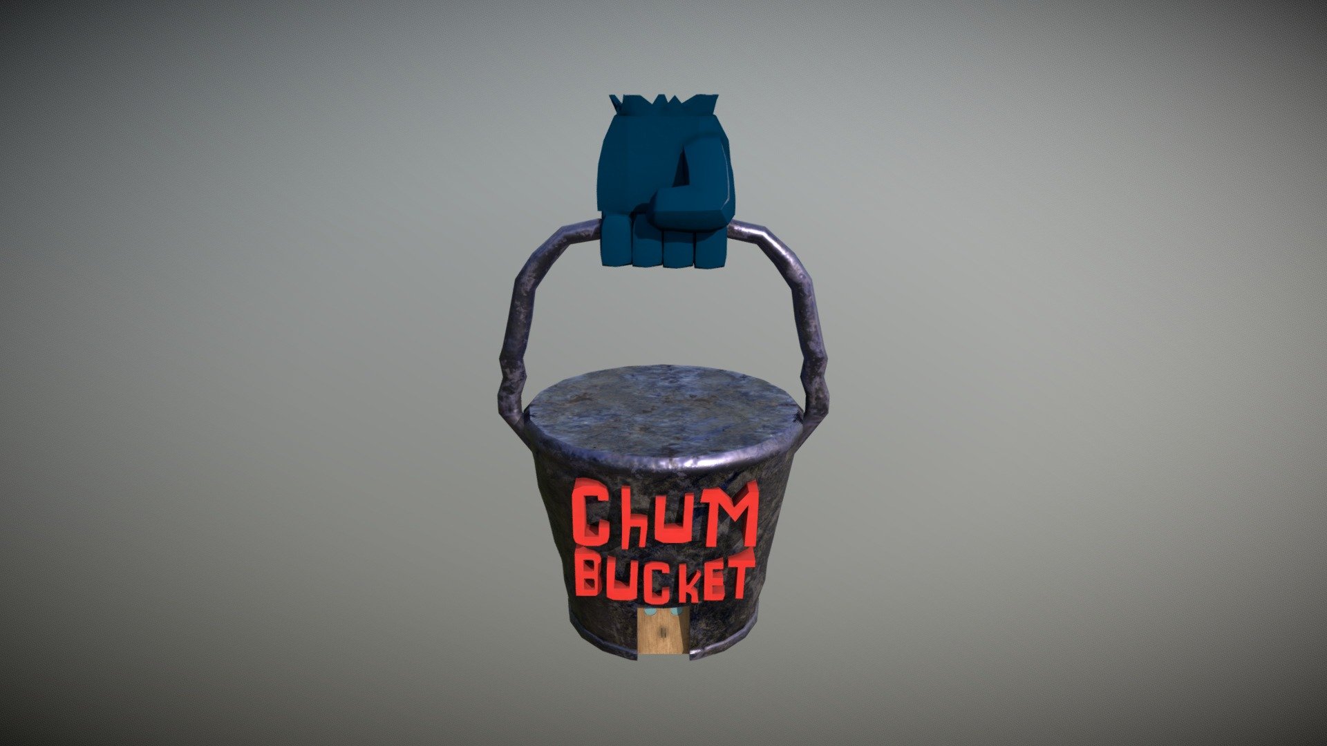 Chum Bucket for my 3d design class - Chum Bucket - Download Free 3D model by Hacuub 3d model