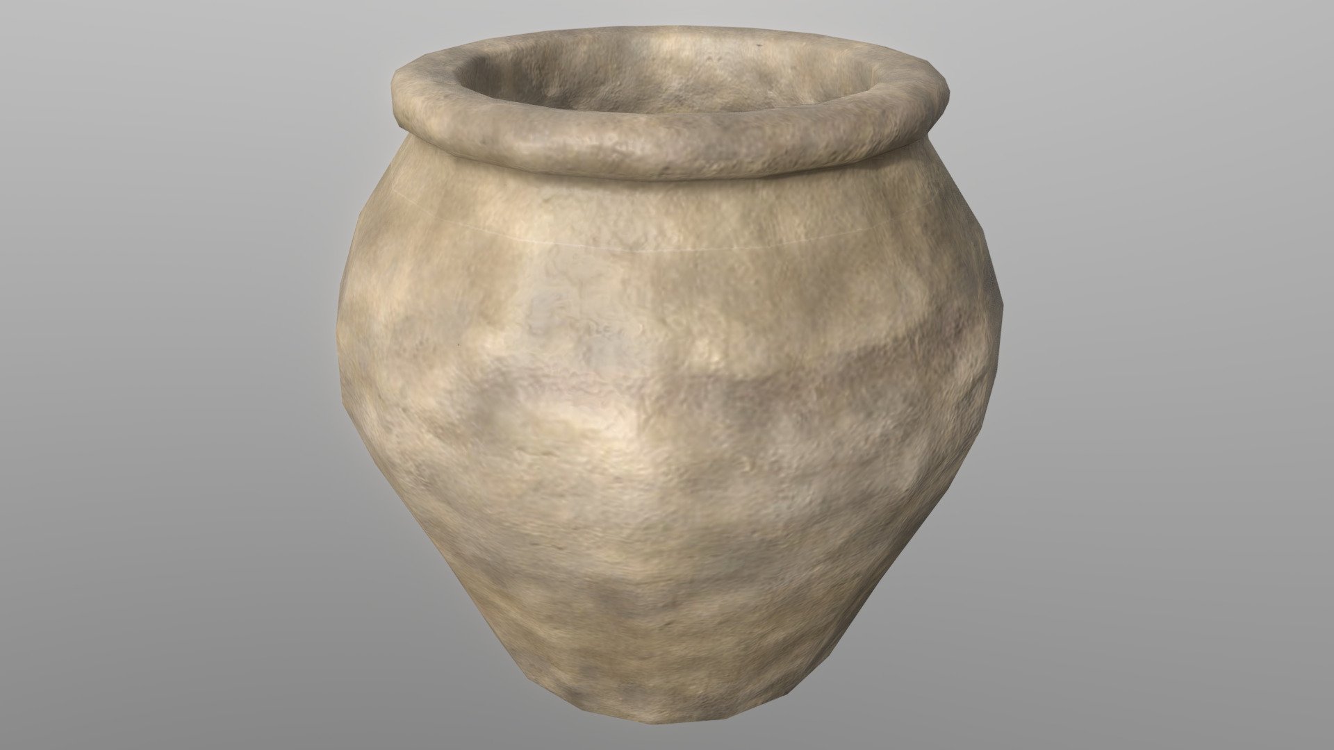 Clay Pot 1 (Viking)
Bring your 3D model of a clay pot to life with this  low-poly design. Perfect for use in games, animations, VR, AR, and more, this model is optimized for performance and still retains a high level of detail.


Features



low poly design with 397 vertices

801 edges

406 faces (polygons)

790 tris

2k PBR Textures and materials

File formats included: .obj, .fbx, .dae


Tools Used
This Clay Pot 3D model was created using Blender 3.3.1, a popular and versatile 3D creation software.


Availability
This low-poly Clay Pot 3D model is ready for use and available for purchase. Bring your project to the next level with this high-quality and optimized model 3d model