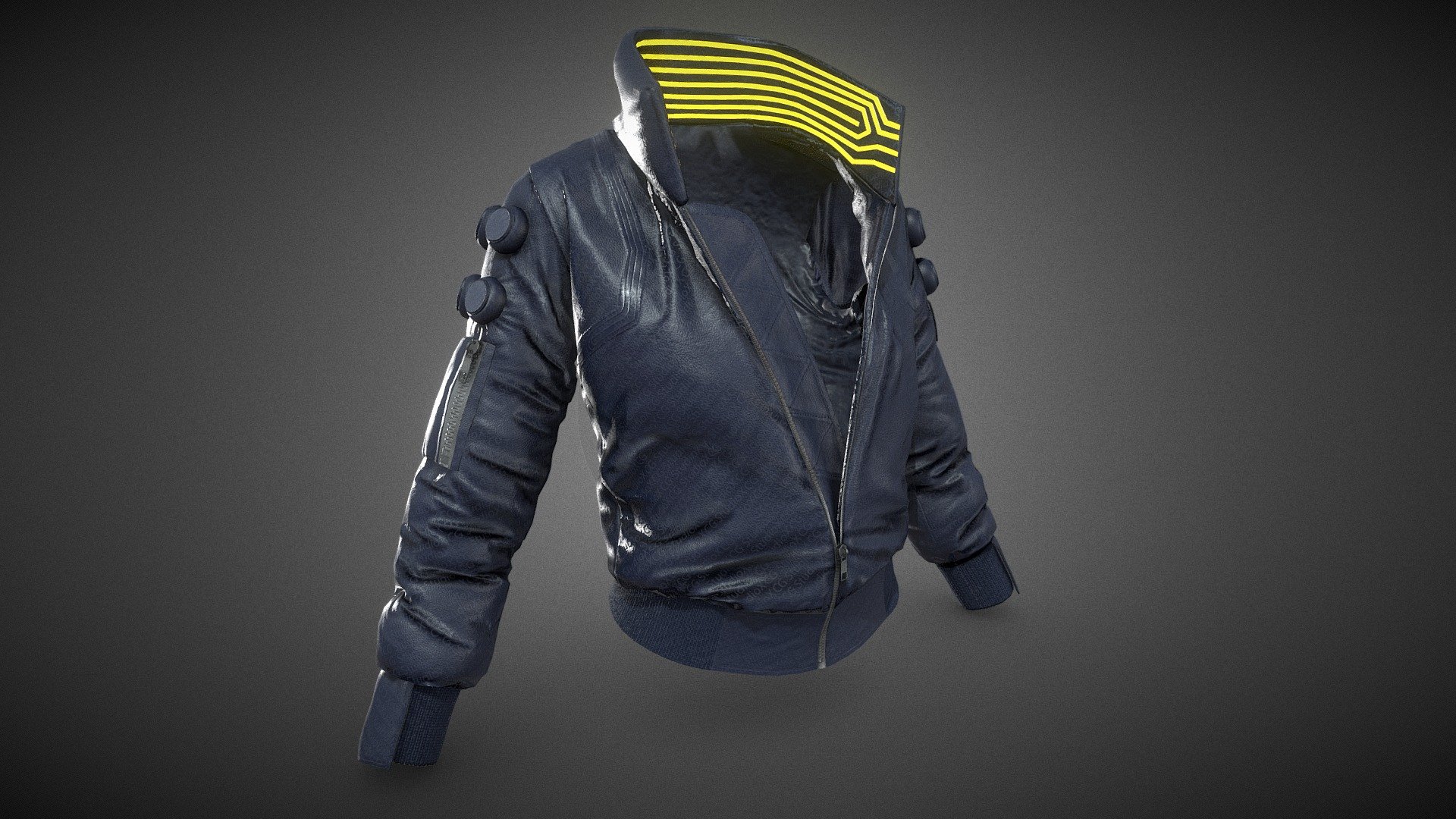 CG StudioX Present :
Cyberpunk Blue Jacket lowpoly/PBR




This is Cyberpunk Blue Jacket Comes with Specular and Metalness PBR.

The photo been rendered using Marmoset Toolbag 4 (real time game engine )


Features :



Comes with Specular and Metalness PBR 4K texture .

Good topology.

Low polygon geometry.

The Model is prefect for game for both Specular workflow as in Unity and Metalness as in Unreal engine .

The model also rendered using Marmoset Toolbag 4 with both Specular and Metalness PBR and also included in the product with the full texture.

The texture can be easily adjustable .


Texture :



One set of UV [Albedo -Normal-Metalness -Roughness-Gloss-Specular-Ao-Emissive] (4096*4096)


Files :
Marmoset Toolbag 4 ,Maya,,FBX,OBj with all the textures.




Contact me for if you have any questions.
 - Cyberpunk Blue Jacket - Buy Royalty Free 3D model by CG StudioX (@CG_StudioX) 3d model