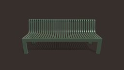 Metallic Bench bench, garden, outdoor, parkbench, metallic, woodenbench, waiting-bench, mettalicbench