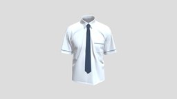 School Uniform Shirt Male with Necktie