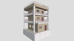Indian House Low Poly for Game. 3D Building indian, house, building, indian_house
