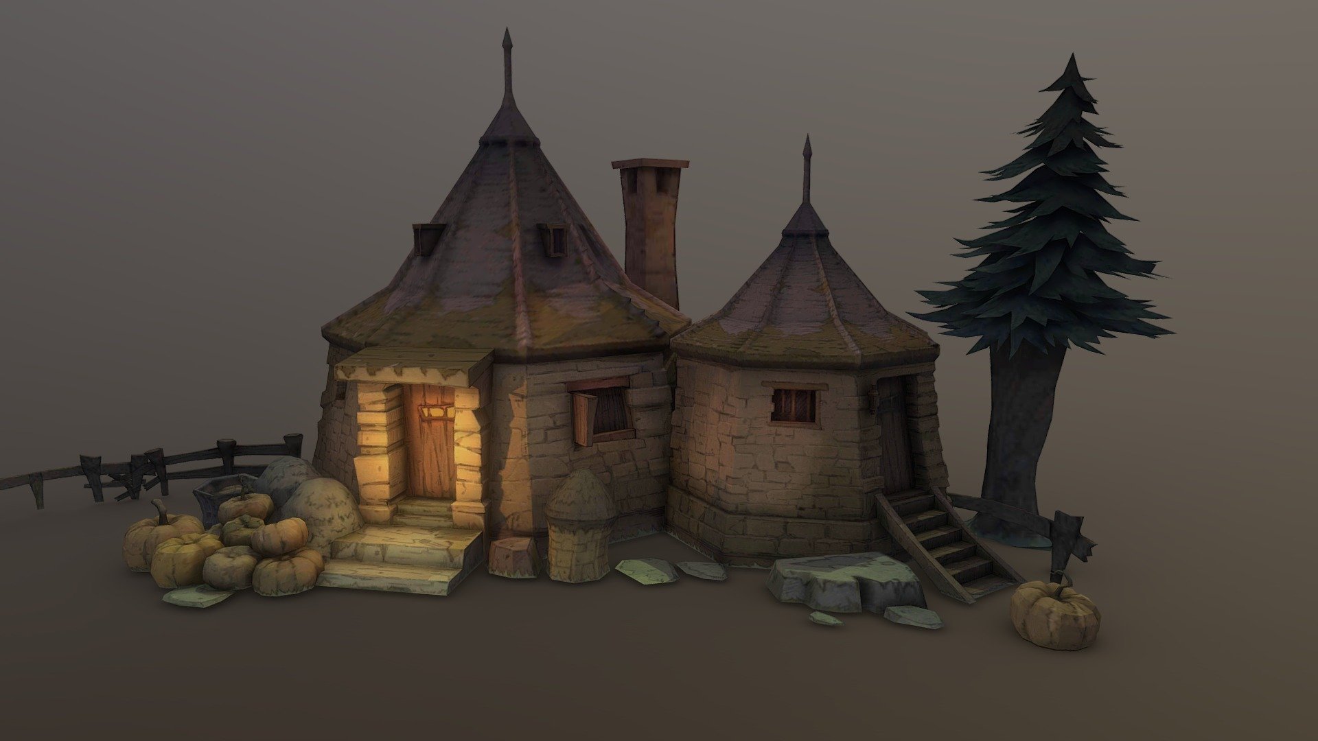 Harry Potter Magic Awakened Model - Hagrid House - 3D model by lovemakerz 3d model
