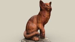 Cool Cat cat, carving