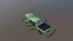 Real Car 4 Separated Parts lod, doors, atlas, ready, realistic, firstperson, pbr-shader, thirdperson, unity, unity3d, game, vehicle, car, interior