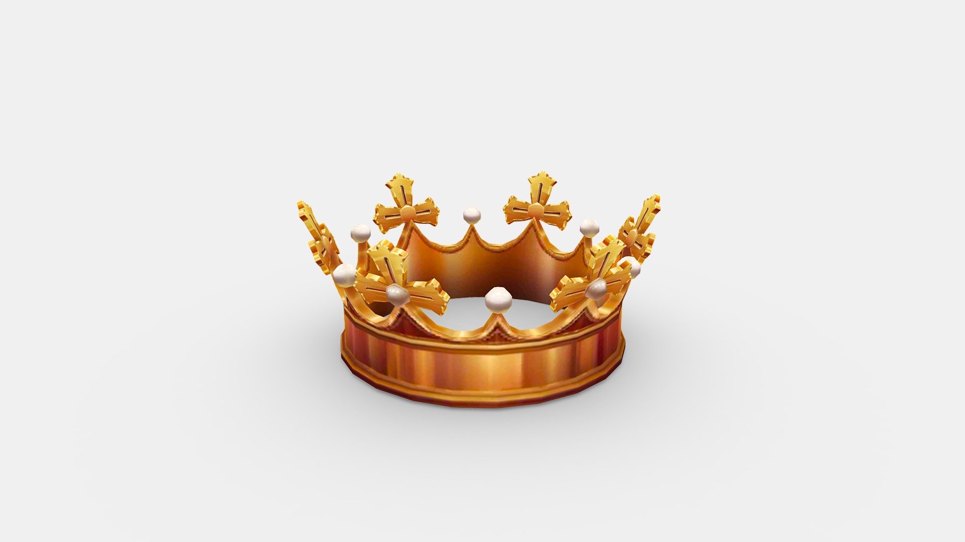 Cartoon copper crown - Cartoon copper crown - 3D model by ler_cartoon (@lerrrrr) 3d model