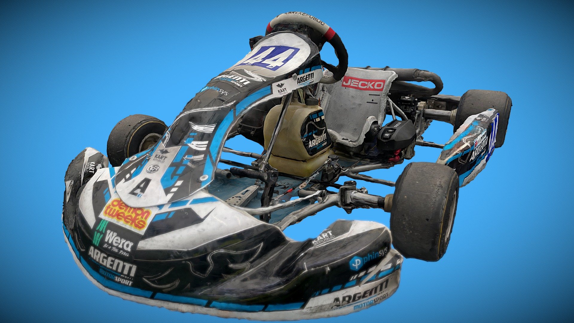 This is a Kart from the British Championship Team Argenti - Go Kart - Buy Royalty Free 3D model by Tykix 3d model