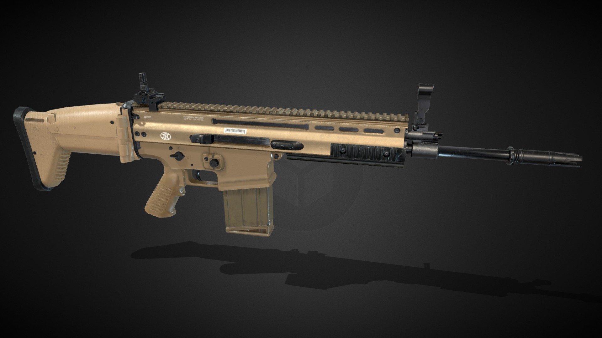 A highly detailed and accurate 3d textured model of a Scar-H Rifle. Animated moving parts - FN Herstal MK17 Scar-H - Buy Royalty Free 3D model by tobyfn95 3d model