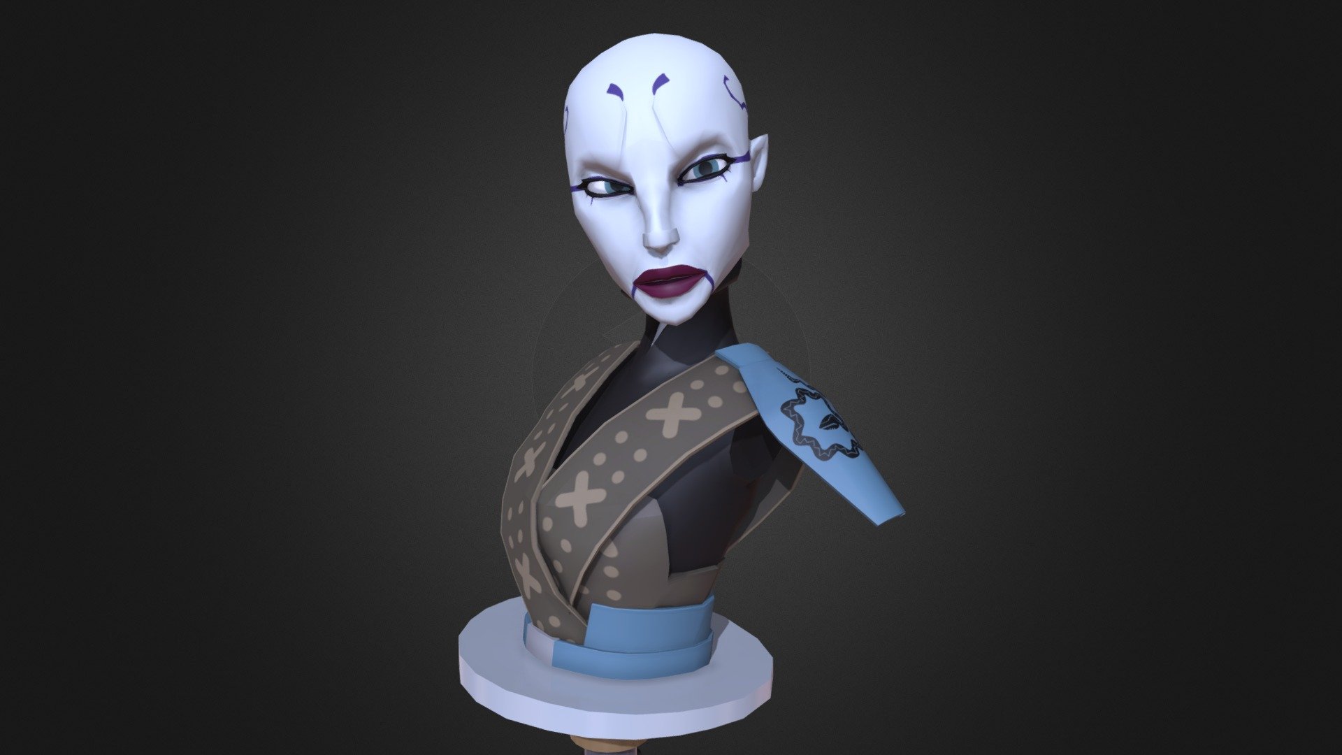 One of my favorite villain in the Star Wars' Universe.

For the Sketchfab Low Poly Challenge: Stylized Bust 3d model