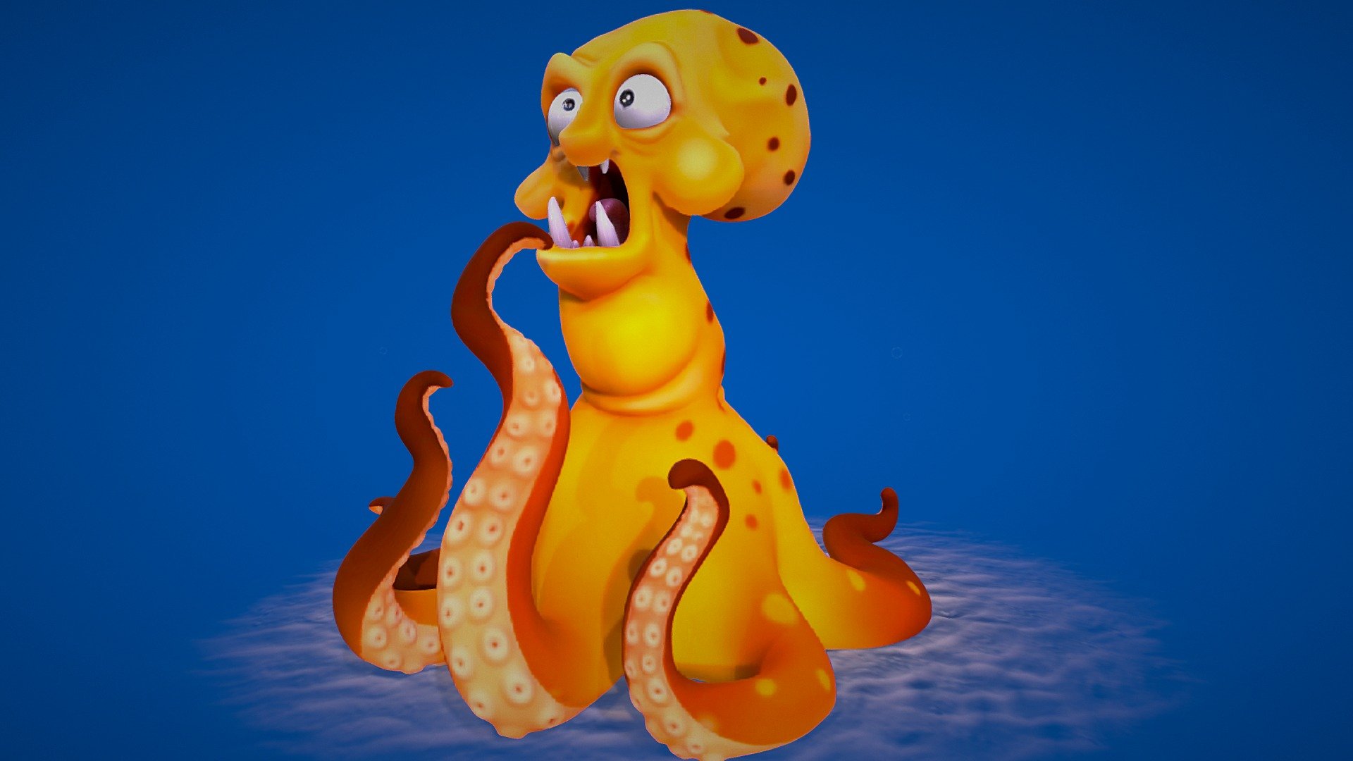 A Model from an illustration of an Octopus by Dave Neale - OCTOPUS - concept By Dave Neale - 3D model by gokcenyuksek 3d model
