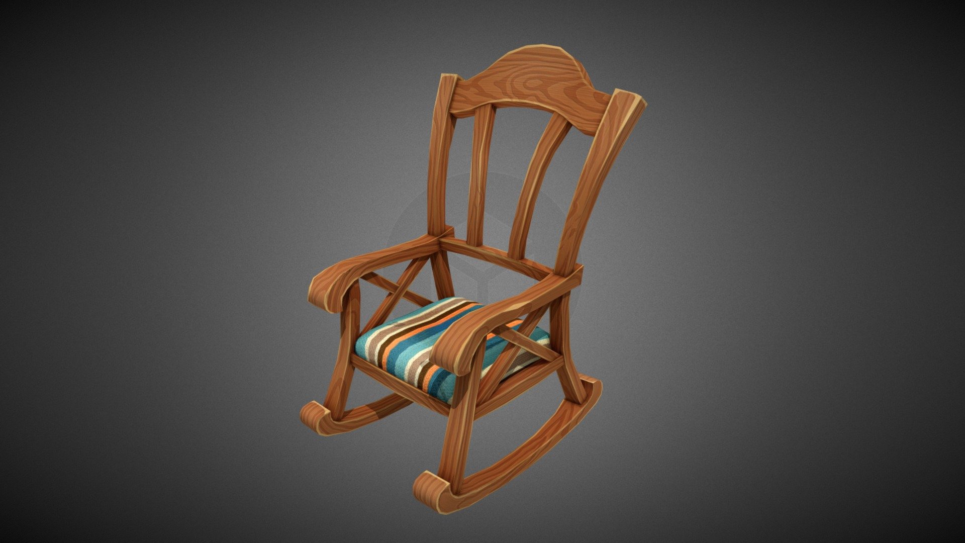 This is the model of an unused rocking chair in the &lsquo;Alpha 2' version of &lsquo;Hello,Neighbor!' - [Hello,Neighbor!] Alpha 2 - Rocking Chair - 3D model by monsieur.luiluix 3d model