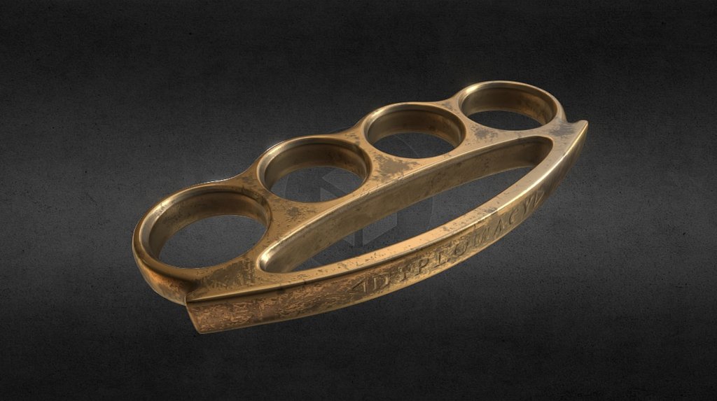 Brass Knuckles - 3D model by tonken 3d model