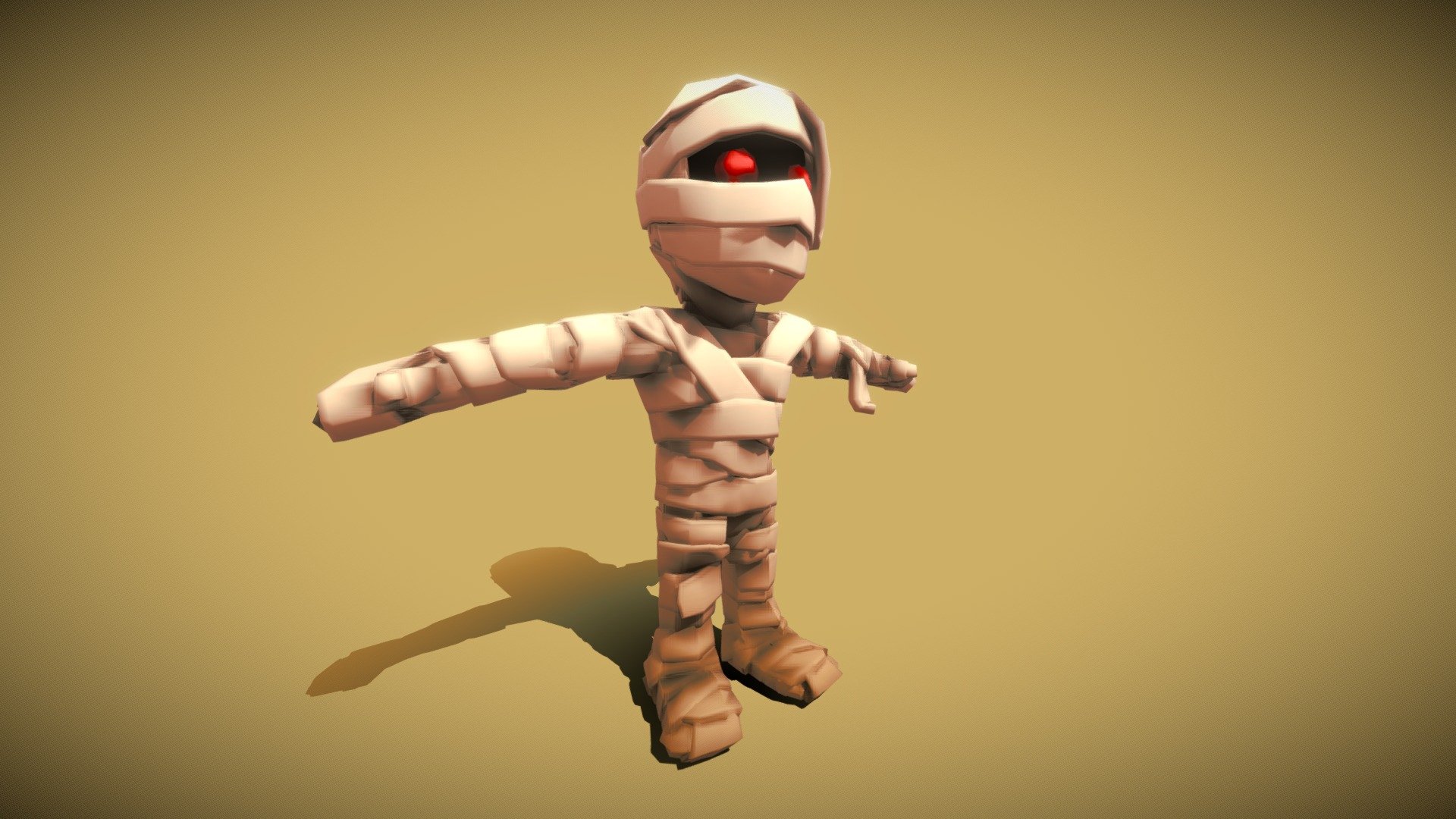 Low Poly Cartoon Mummy.

The Texture is only a Gradient image.

Number of Vertex: 8.907

Number of Faces: 9.057

Number of Triangles: 17.560 - Low Poly Cartoon Mummy - Buy Royalty Free 3D model by Toon Goo (@toongoo) 3d model