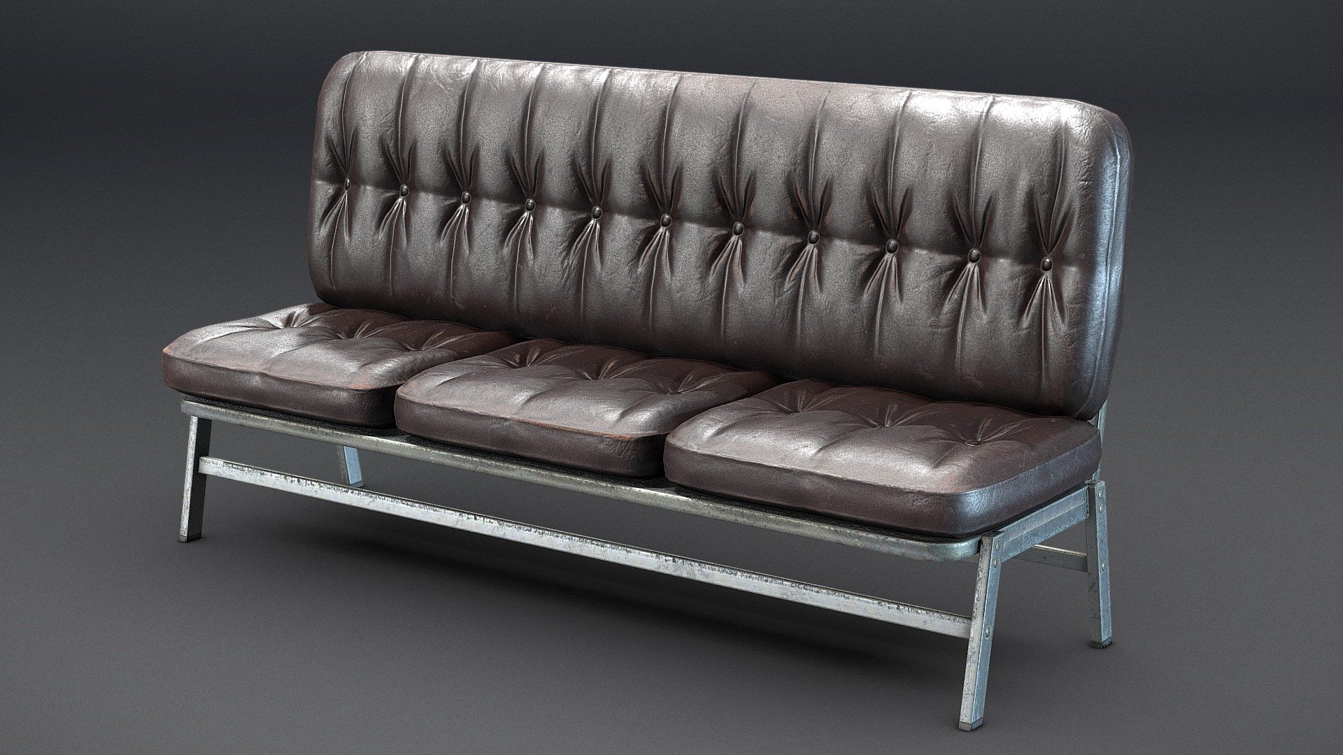 Waiting room leather sofa 3D game asset
&hellip;with new and worn look texture sets!



Designed specifically for game engines and VR and AR - Comes with Unity &amp; Unreal Engine 4 prepared texture sets!
Includes High poly files.


Everything is on one texture atlas - but model has two materials ( leather seat and frame) - you can easy change color in game engine!

What do you get?

Models:




Waiting room leather sofa high-poly model ( obj, .fbx)

Waiting room leather sofa low-poly model (.obj, .fbx)

Unity Standard Shader textures - new and old :




2x Diffuse 2048x2048

2x Normal 2048x2048

2x Specular 2048x2048

2x Ambient Oclussion 2048x2048

**UE4 textures - new and old ** :




2x Albedo 2048x2048

2x Normal 2048x2048

2x RMA (channel packed texture) 2048x2048



Feel free to contact me via PM. Happy shopping, .MG


VR / AR / Low-poly / Game ready / waiting room leather sofa 3D MODEL - Waiting room leather sofa - New & worn texture - Buy Royalty Free 3D model by miloszgierczak 3d model