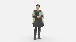 Grandmother With Book 0639 people, fashion, miniatures, realistic, woman, grandmother, character, 3dprint, model