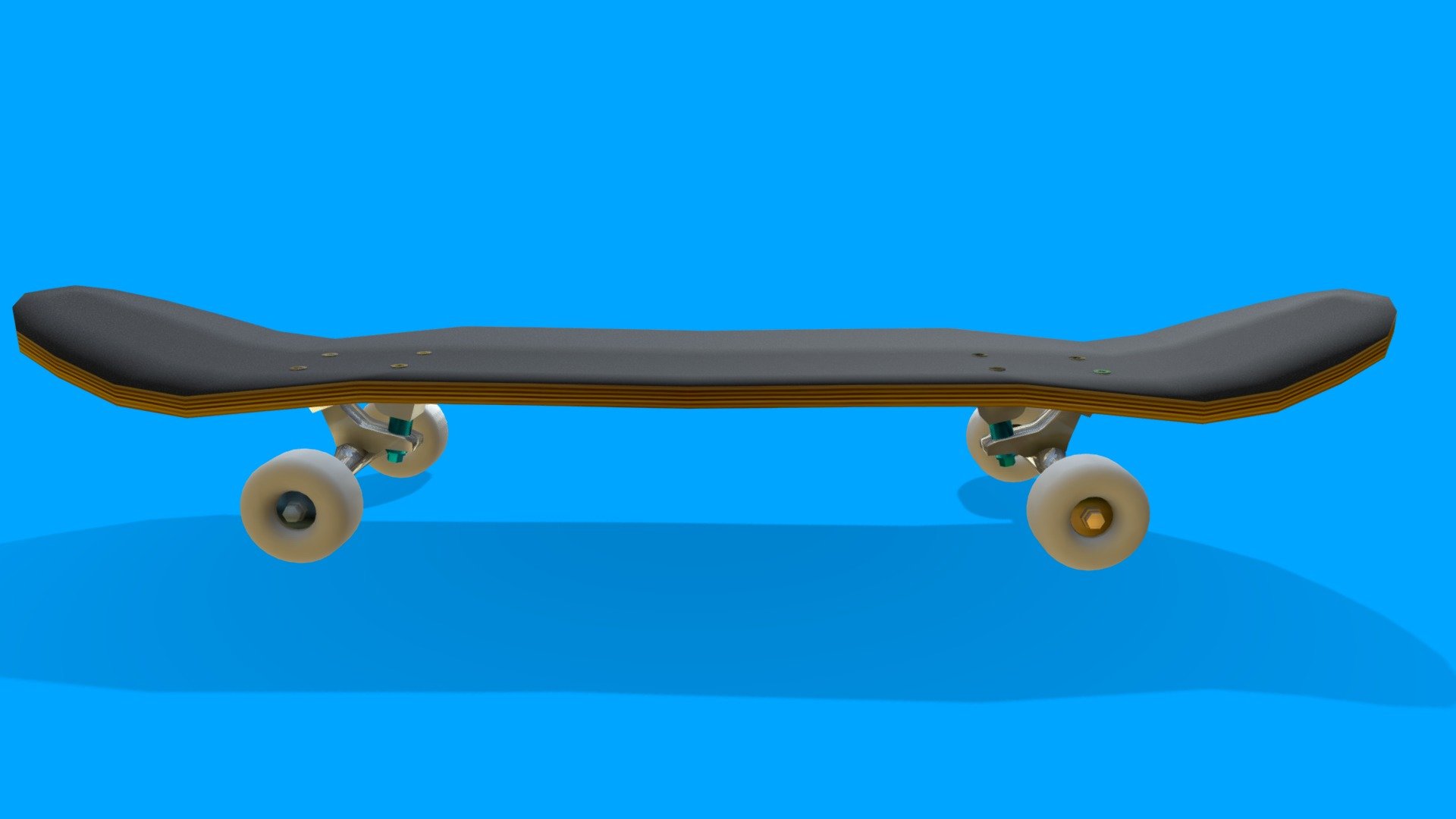 Skateboard Astronaut made with Blender - Realistic Skateboard with Astronaut Motive - Buy Royalty Free 3D model by LaudoStudio 3d model