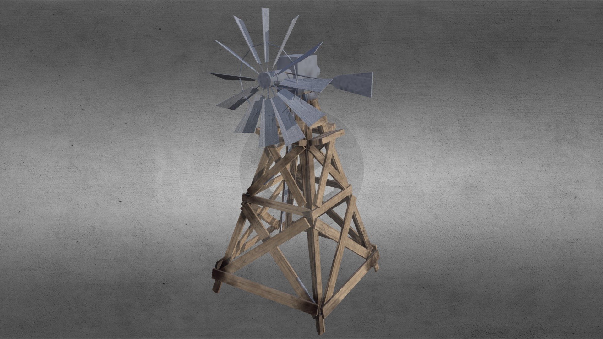 Windmill - Wooden Windmill - Buy Royalty Free 3D model by RubaQewar 3d model