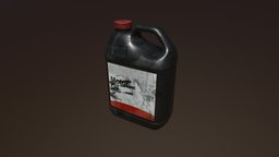 Low poly Canister oil, used, gamedev, props, lowpolygon, oil-barrel, canister, props-assets, environment-assets, props-assets-environment-assets, oil-bottle, low-poly, gameart, gameasset, gamemodel, plastic