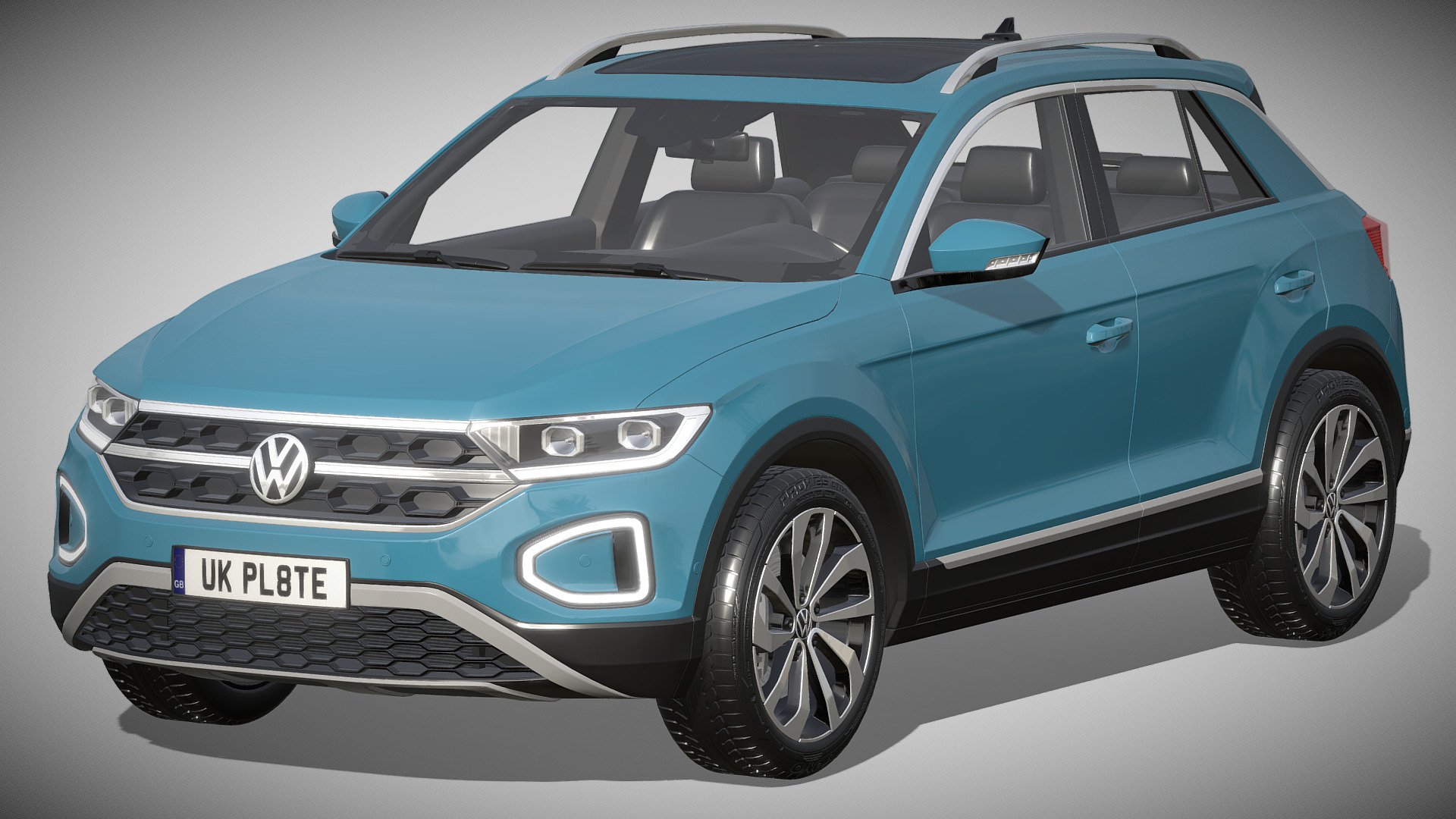 Volkswagen T‑Roc 2022

https://www.volkswagen.de/de/modelle/t-roc.html

Clean geometry Light weight model, yet completely detailed for HI-Res renders. Use for movies, Advertisements or games

Corona render and materials

All textures include in *.rar files

Lighting setup is not included in the file! - Volkswagen T-Roc 2022 - Buy Royalty Free 3D model by zifir3d 3d model