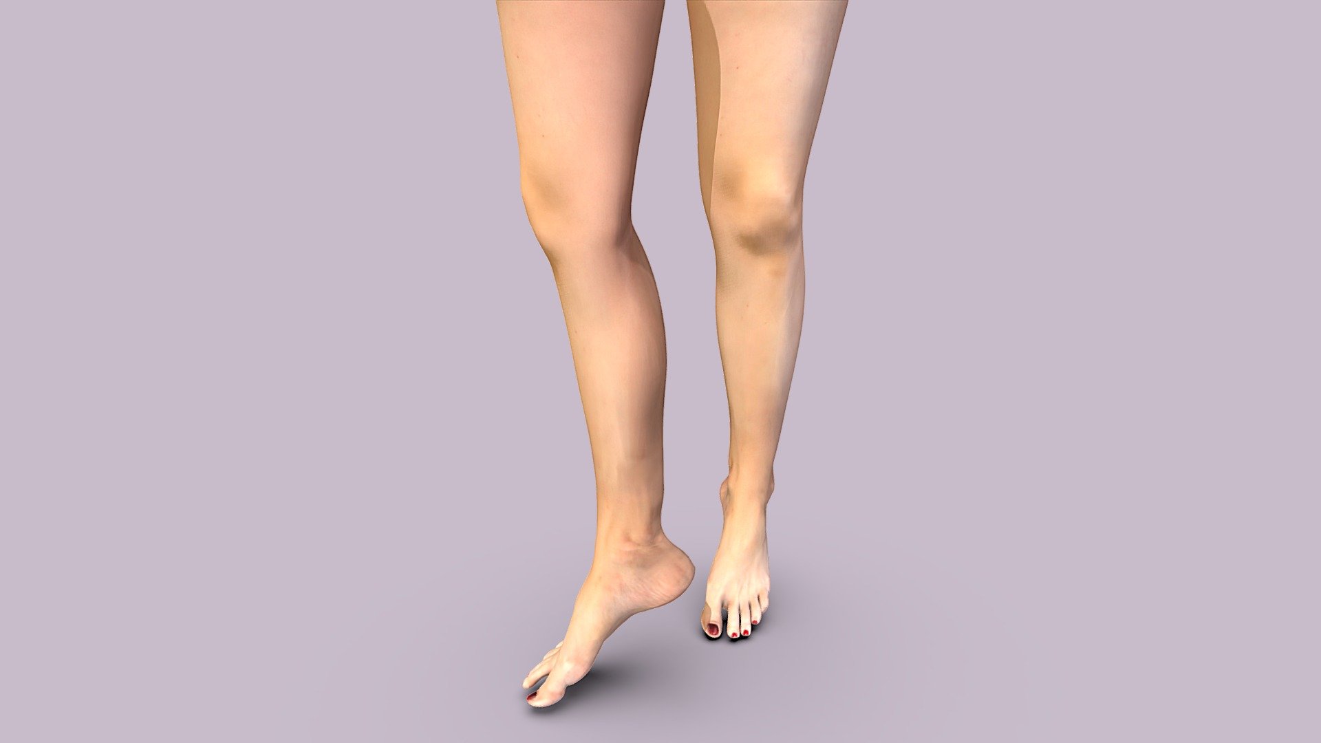 40 years old female legs.

Model includes 8k diffuse map, 4k normal map, 4k ambient occlusion map

Photos taken with A7Riv + 20mm sony fe

Processed with Metashape + Blender + Wrap3 - Female Legs - Buy Royalty Free 3D model by Lassi Kaukonen (@thesidekick) 3d model