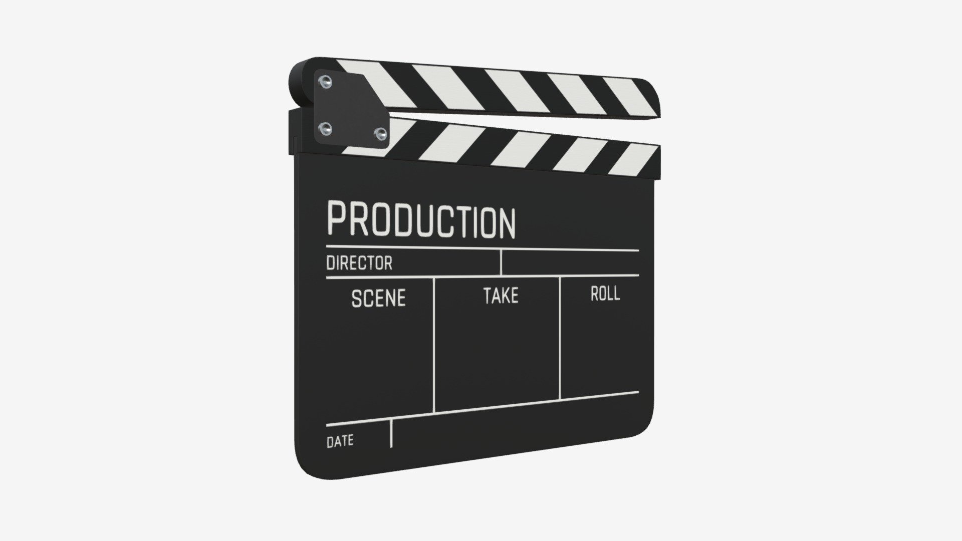 Movie clapper board - Buy Royalty Free 3D model by HQ3DMOD (@AivisAstics) 3d model
