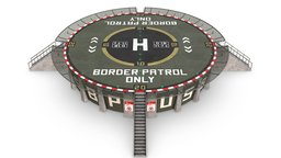Circular US Border Patrol Helipad