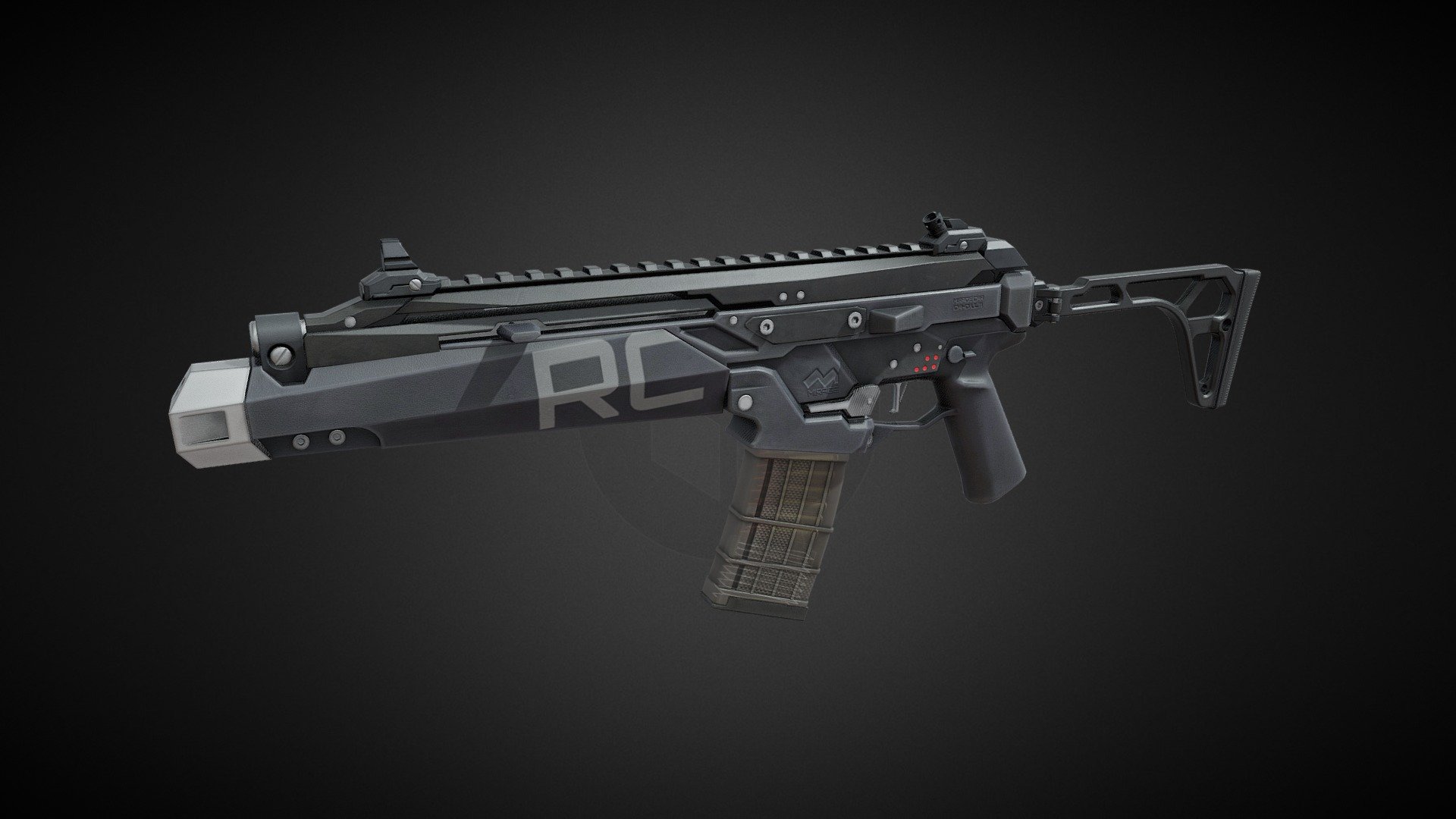 Concept SBr rifle - FCR Concept SBR - Buy Royalty Free 3D model by dakotakimble 3d model