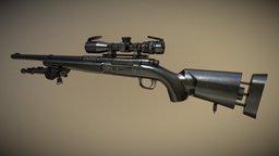 M24 Sniper Rifle m24, weaponmilitary, substancepainter, substance, weapon, military, c4d