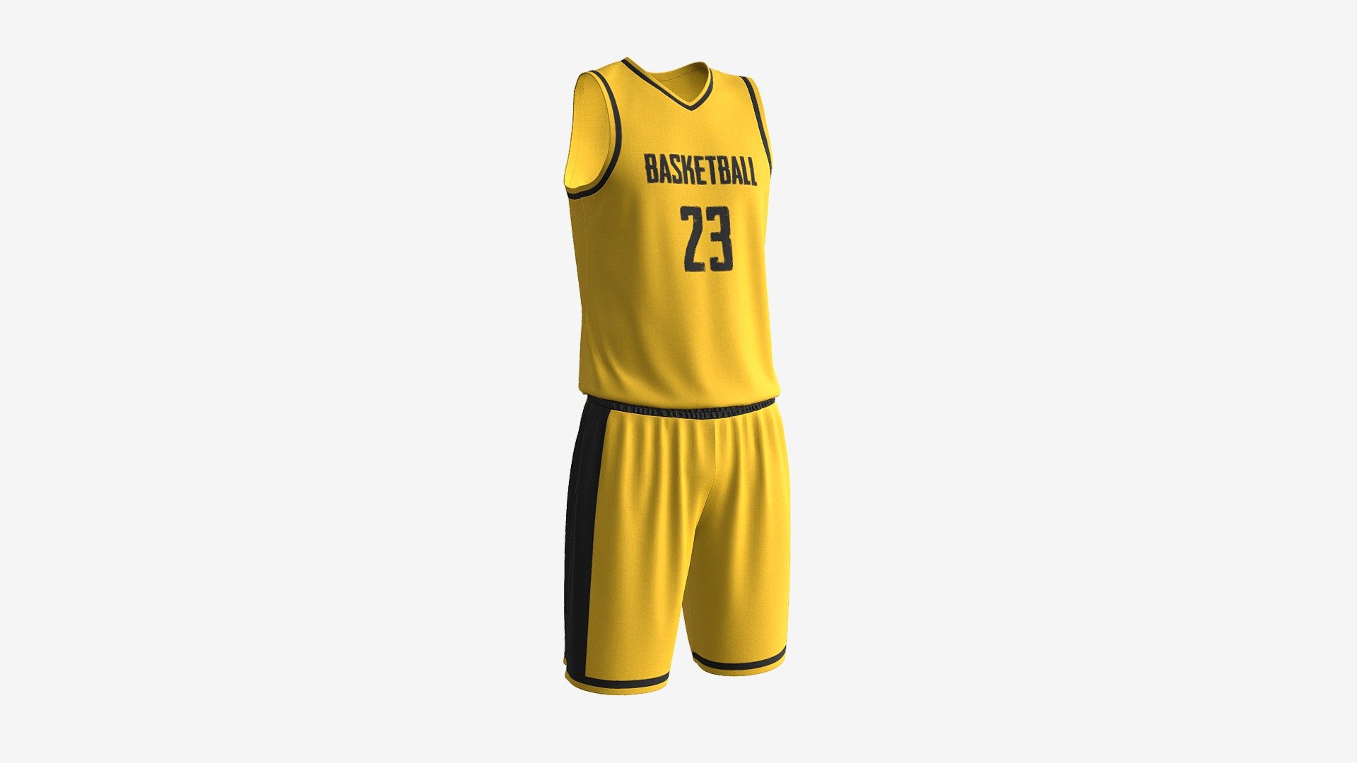 Basketball Uniform Set Yellow - Buy Royalty Free 3D model by HQ3DMOD (@AivisAstics) 3d model