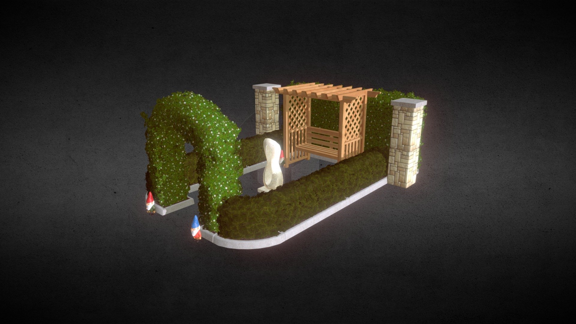 Part of Garden Decorations - available on unity asset store - Garden Decorations - 3D model by Justwo 3d model