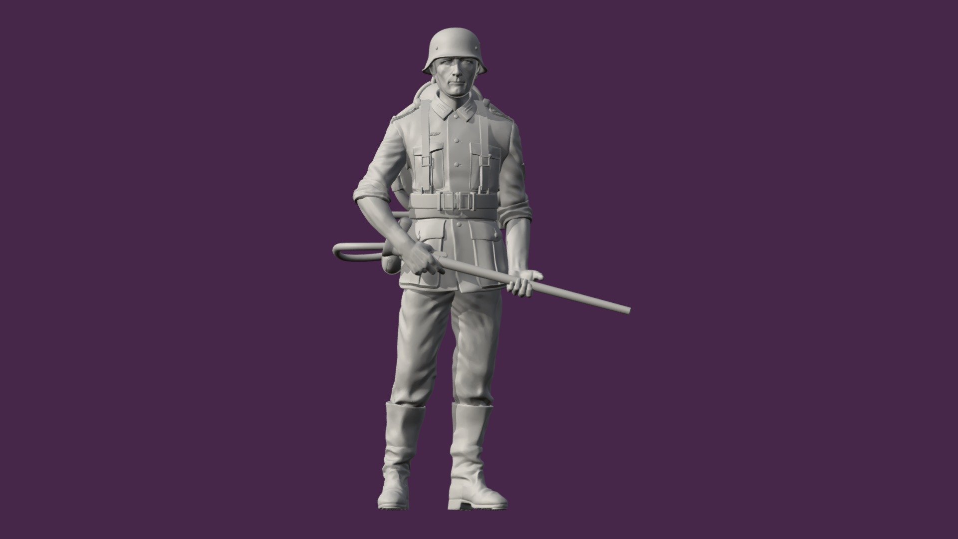 German soldier .The format is STL. Model for printing on a 3d printer 3d model