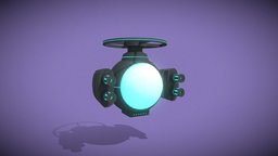 Security Drone (Low Poly) drone, security, pilot, guard, night, patrol, weapon, lowpoly, low, poly, fly, gun, robot