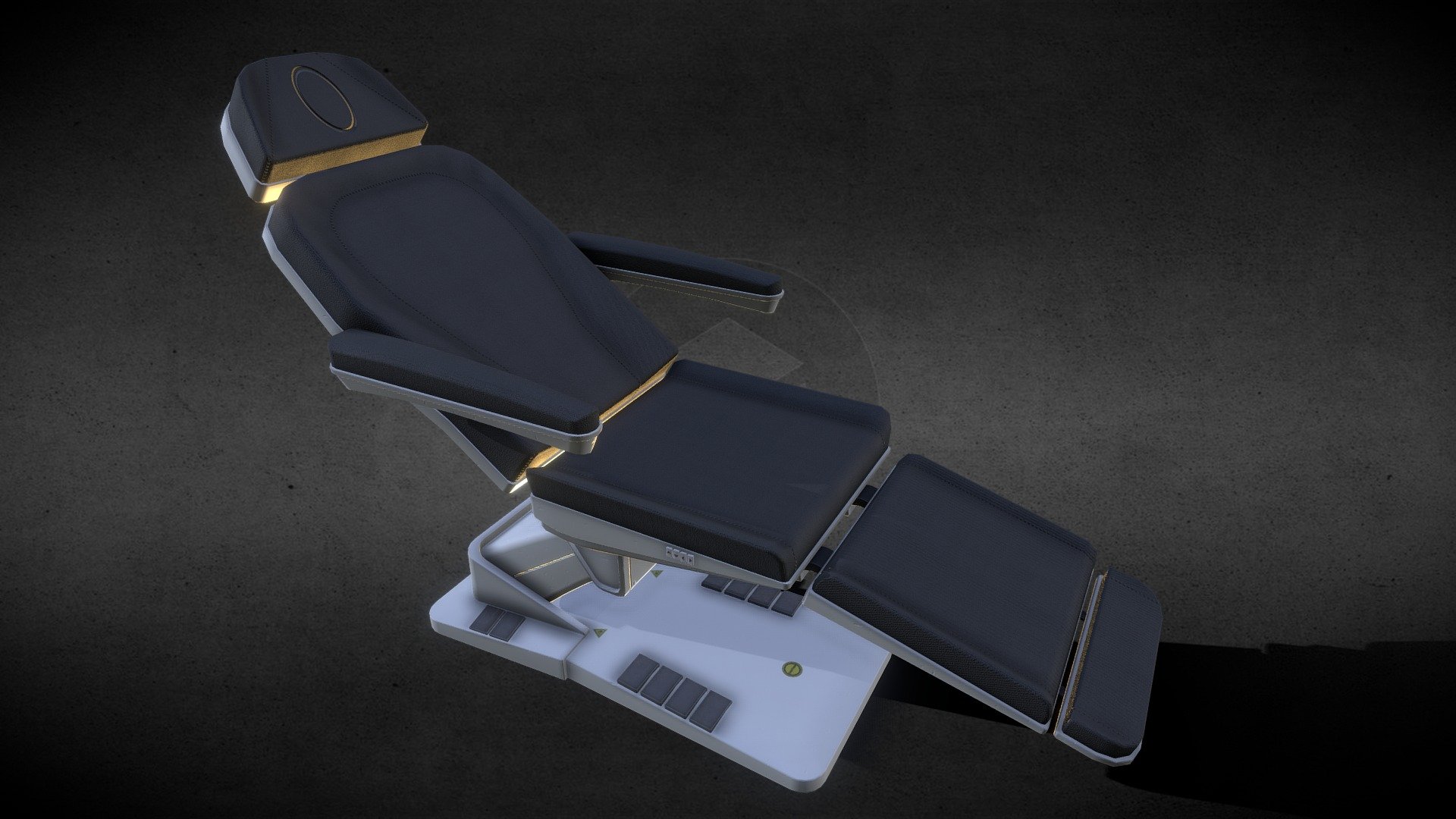 Lab chair for a dentists office or an evil scientists victims 3d model
