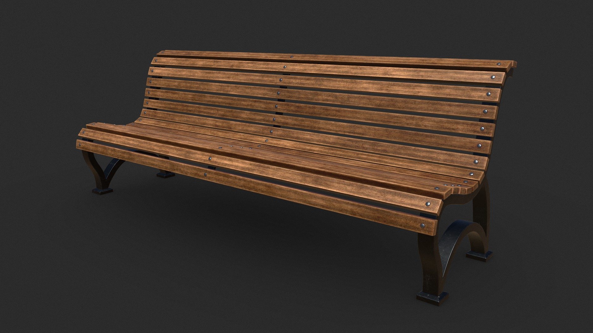 Public bench PBR 3D model. Generic design which can be seen on streets, at parks, stations and other public places. Created as game asset for real-time engines, but works great for architectural renders as well.

Just one combined object and a single material.

Unity package included 3d model