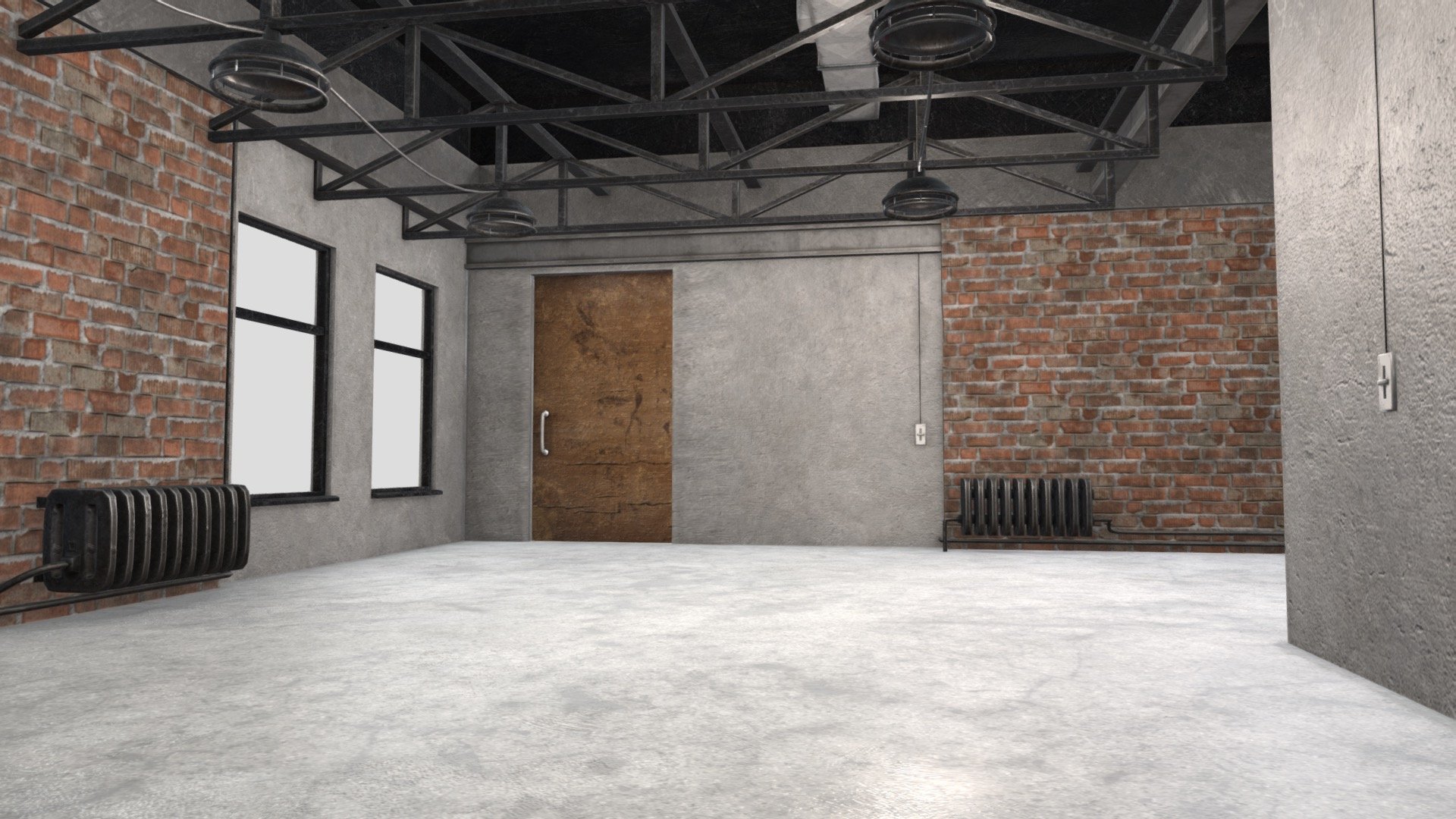 This Industrial loft is a small loft perfect as an interior scene or space. The mesh is detailed on all sides of the interior. There are no glass windows in place and need to be added in. The space is NOT Furnished. For best lighting results use a strong outdoor HDRI facing inward towards the windows.

This includes:

The mesh
8K and 4K Texture Sets (albedo, Metallic, Roughness, Normal, Height)
The mesh is UV Unwrapped with vertex colors and can easily be retextured 3d model