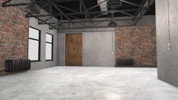 Industrial Loft with 8K and 4K Textures scene, studio, warehouse, loft, apartment, 4k, living, 8k, living-room, location, lowpoly, home, factory, interior, industrial, environment