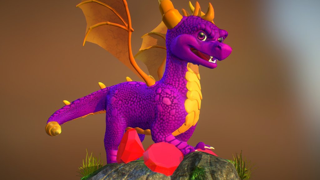 I wanted to make my own Spyro as I'd hope he'd look in a remake!  - Spyro the Dragon - 3D model by Stevie Cole (@ruishi) 3d model