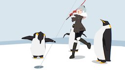 Fishing? penguin, whales, blender, blender3d, anime